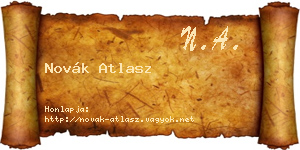Novák Atlasz névjegykártya